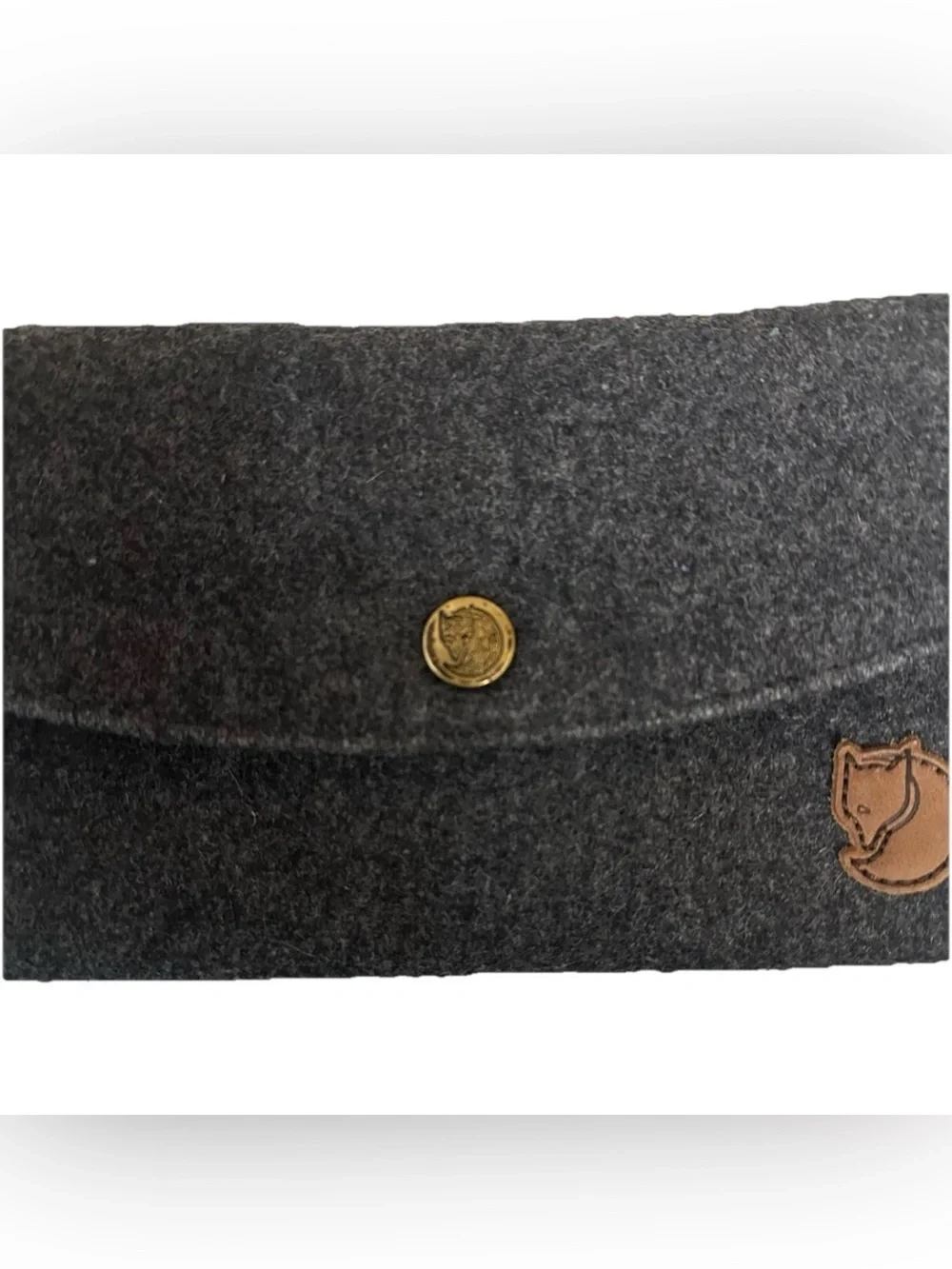 Fjällräven Norrvåge Travel Wallet Wool Fabric, Gray Fjallraven Norravge 4x7.5 in